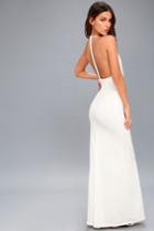 Prima Donna Life White Lace Backless Maxi Dress | Lulus