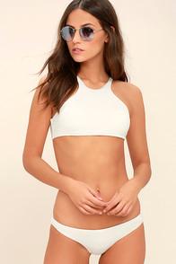 Dolce Vita Solid Cream Bikini Bottom