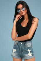 Tommi Medium Wash Distressed Denim Shorts | Lulus