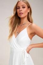 Camden White Wrap Skort Dress | Lulus