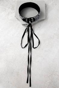New Friends Colony Deco Black And Iridescent Choker Necklace