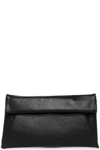 Lulus Day To Day Black Clutch
