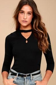 Black Swan Sasha Black Long Sleeve Top
