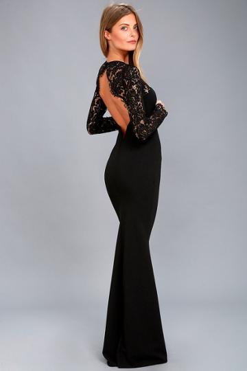 Maniju Whenever You Call Black Lace Maxi Dress | Lulus