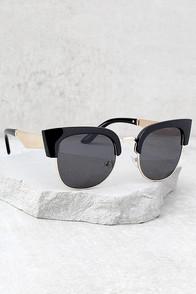 Lulus Totally Classic Black Sunglasses