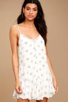 Amuse Society High Road White Print Shift Dress