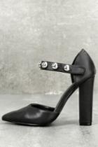Shoe Republic La | Nai Black Studded Heels | Size 10 | Vegan Friendly | Lulus