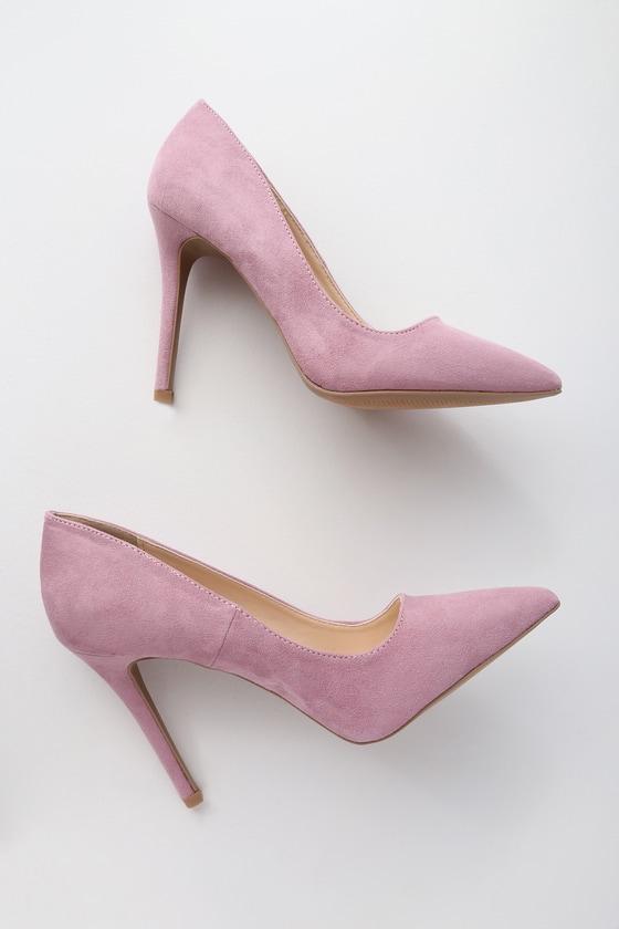 Qupid Kieran Ash Lilac Suede Pumps | Lulus