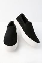 Steve Madden Gills Black Suede Leather Flatform Sneakers | Lulus