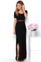 Lulus | Detail Oriented Black Maxi Dress | Size Large