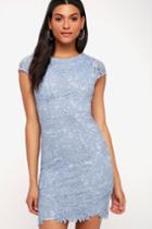 Right Sheer, Right Now Periwinkle Blue Lace Bodycon Dress | Lulus