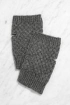 Fame Accessories Trellis Trained Dark Grey Fingerless Gloves