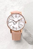 Mccoy Road Ten40 White Marble And Blush Leather Watch