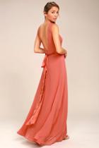 Lulus That Special Something Rusty Rose Maxi Dress