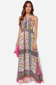 Ark & Co Get Her To The Greek Print Maxi Dress