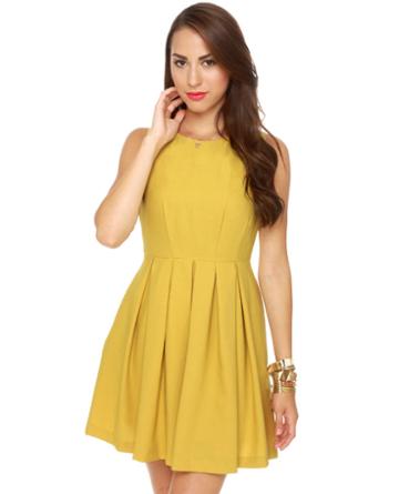 Born Ready Mustard Yellow Dress