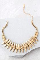 Lulus Captivated Gold Choker Necklace
