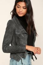 Ready For Anything Charcoal Grey Suede Moto Jacket | Lulus