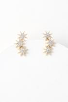 Extragalactic Gold Rhinestone Earrings | Lulus