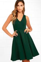 Hello World Dark Green Midi Dress | Lulus