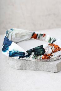 Lulus Find Me In The Forest Cream Print Headband