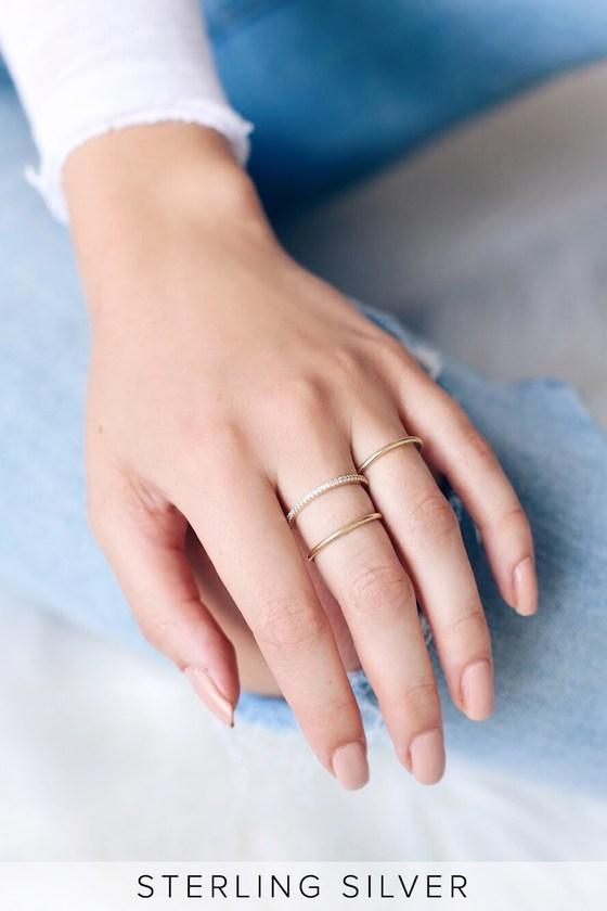 Lulus | Croatian Crush Gold Ring Set
