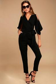 Adelyn Rae Hold Tight Black Jumpsuit