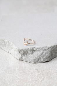Lulus Crescent From Above Rose Gold Ring