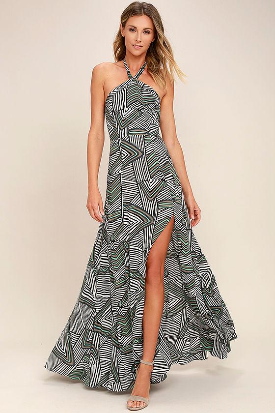 Mesmerized Black And White Print Maxi Dress | Lulus