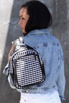 Clarissa Black And White Gingham Backpack | Lulus