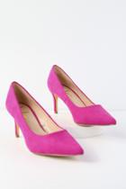 Cassidy Fuschia Suede Pumps | Lulus