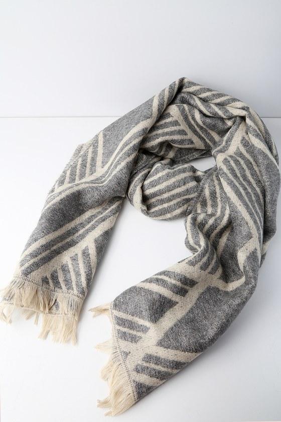 Warm Feelings Grey Print Scarf | Lulus