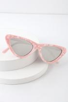 Feeling Fierce Pink Mirrored Cat-eye Sunglasses | Lulus