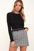 Lulus Basics Hollis Black Ribbed Long Sleeve Crop Top | Lulus