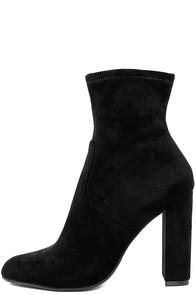 Steve Madden Edit Black Suede High Heel Mid-calf Boots