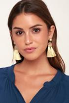 Cassandre Gold Tassel Earrings | Lulus
