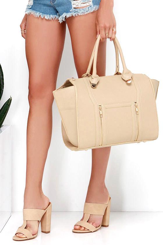 Yoki | Wing-woman Nude Handbag | Beige | Vegan Friendly | Lulus