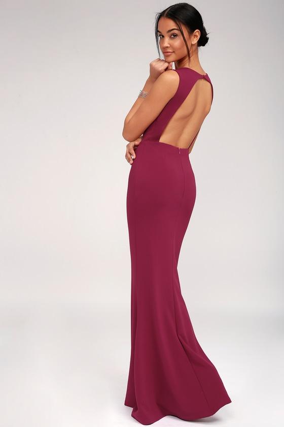 Mine Magenta Backless Maxi Dress | Lulus