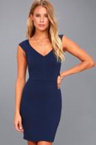 Lulus | Shape Of My Heart Navy Blue Bodycon Dress