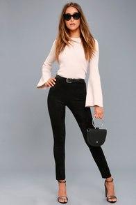 Ppla Kai Black Vegan Suede Leggings