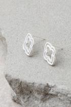 Lulus Wise Words Sterling Silver Earrings