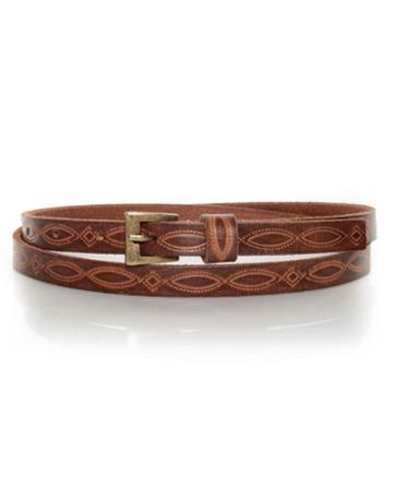OK Corral Brown Leather Belt