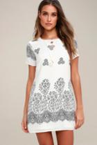 Riverside White Floral Print Shift Dress | Lulus
