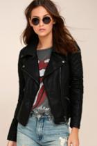 Signature 8 | Right On Black Vegan Leather Moto Jacket | Size Small | 100% Cotton | Vegan Friendly | Lulus