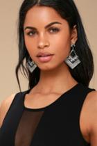 Mora Black And Silver Earrings | Lulus