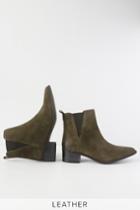 Rebels Rally Hiking Green Genuine Suede Leather Ankle High Heel Boots | Lulus