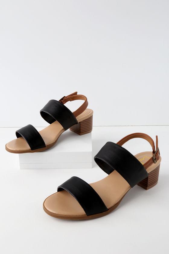 Tulum Trek Black Heeled Sandals | Lulus
