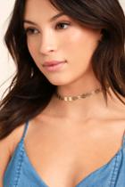 Never Let You Go Gold Choker Necklace | Lulus