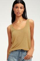 Project Social T Summer's Here Tan Burnout Tank Top | Lulus
