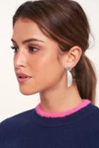 New Moon Brushed Silver Earrings | Lulus
